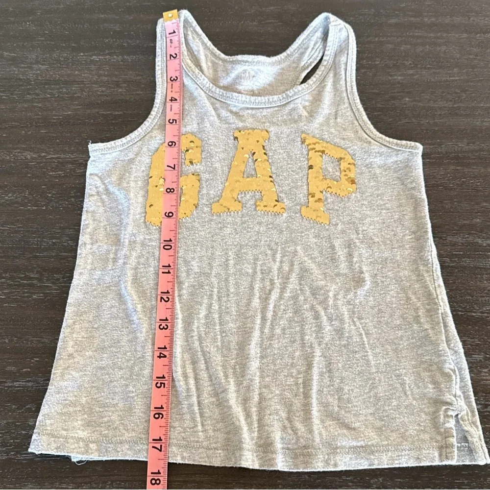 Gap Girls Small (6-7) Gray Sequin Tank Top